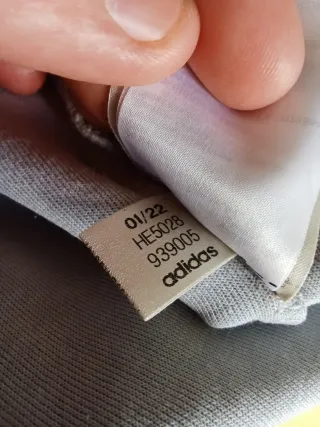 Sudadera Adidas Gris y Blanca