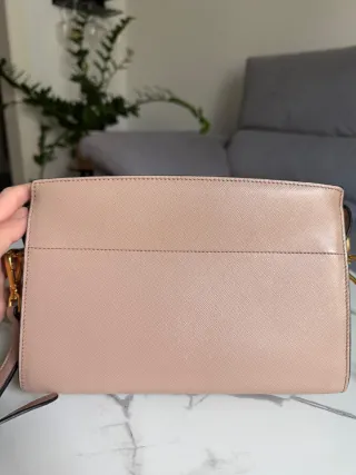 Bolso Prada Rosa y Dorado Original.