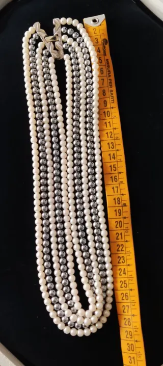 Collana  5 fili di perle