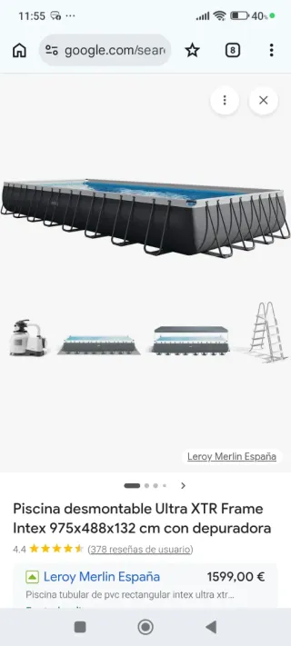 Estructura piscina tubos laterales