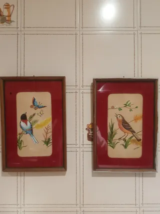 Cuadro pájaro y caracol