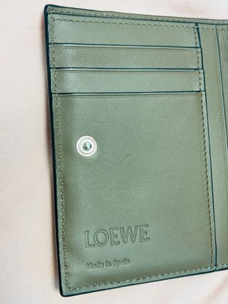 Cartera Loewe Hombre Piel Beige/Verde