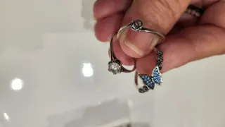 Anillo Plata Mariposa Azul