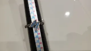 Anillo Plata Mariposa Azul