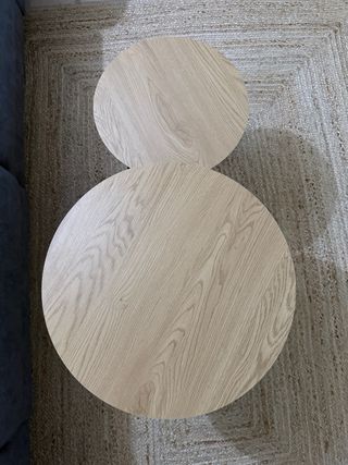 Set di 2 tavoli rotondi in legno e metallo