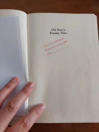 Old Peter's Russian Tales 1971 vintage tapa dura