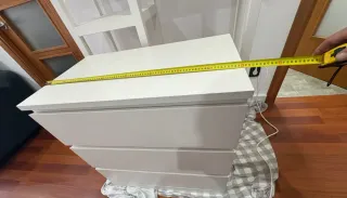 Cajonera y Estantería Blanca