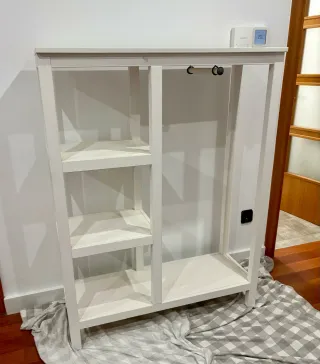 Cajonera y Estantería Blanca