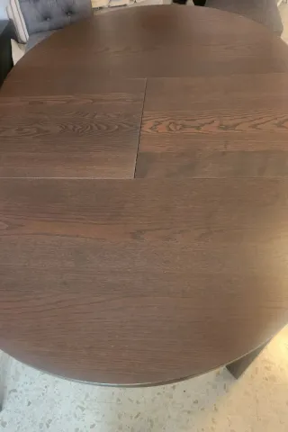 Mesa redonda extensible de madera