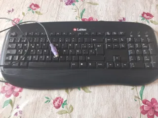 Teclado Labtec Negro con Cable Morado