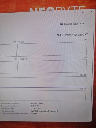 PC Gaming Gigabyte RX7800XT 16GB 32GB RAM