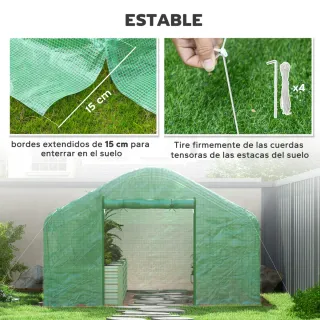 Invernadero Túnel 4x3x2m con 2 Ventanas