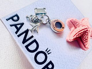 Pandora Charm Avión Globo Maleta Corazón