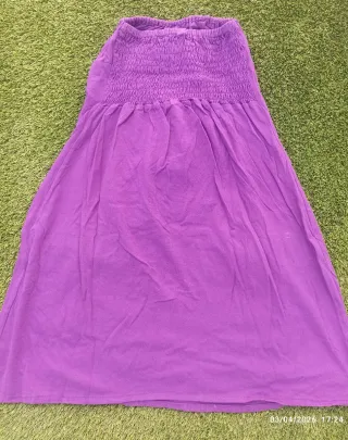Vestido morado estilo hippie