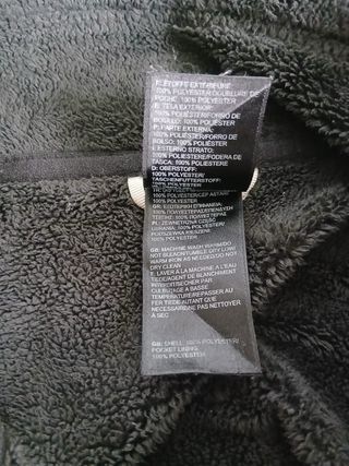 the north face pile zip jacket woman size L black