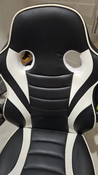 Silla Oficina Ergonómica Negra y Blanca