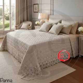 Trapuntino  con ricami floreali