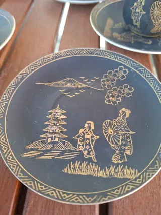 Juego Café Porcelana Japonesa antigüa