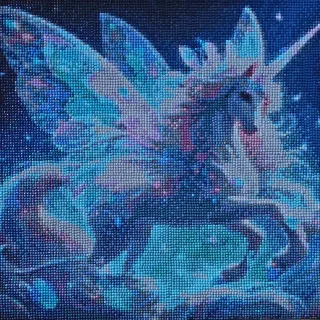 Pintura Diamante Unicornio Mágico