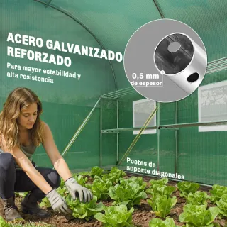 Invernadero Exterior 2.8x2x1.9m con Estantes