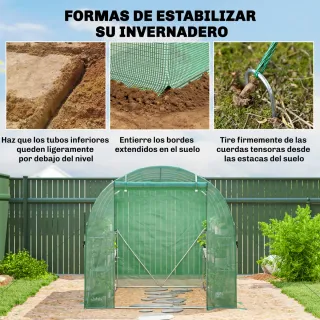 Invernadero Exterior 2.8x2x1.9m con Estantes