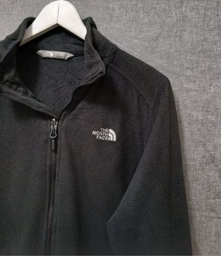 the north face pile zip woman size L black