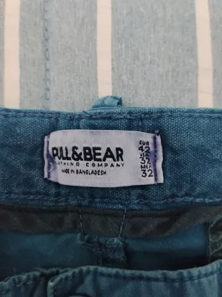 Pantalón Pull&Bear Teal Talla M