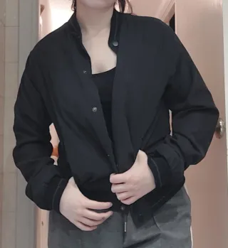 Chaqueta Okeysi azul forro rosa