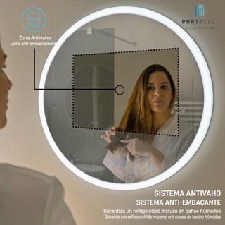 Espejo Baño Redondo con Luz LED Cosmos