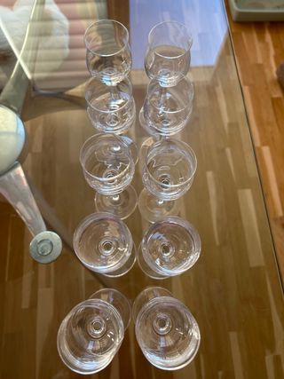 Set di 10 piccole coppe da vino dolce, 15 cm x 4,3 cm