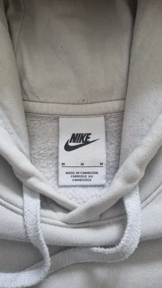Nike Hoodie Size M White Swoosh Essentil Pullover