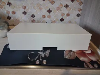 Supporto monitor metallo con cassetto bambù