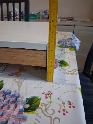 Supporto monitor metallo con cassetto bambù