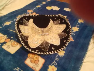 Sombrero Mariachi Negro y Plateado