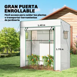 Invernadero Exterior con Ventanas de Malla