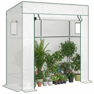 Invernadero Exterior con Ventanas de Malla