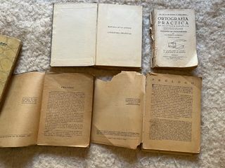 Lote 4 Libros Antiguos: Lengua, Gramática, Ortogr.