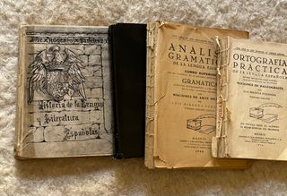 Lote 4 Libros Antiguos: Lengua, Gramática, Ortogr.