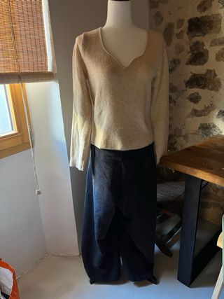 Pantalones grises de pana talla M