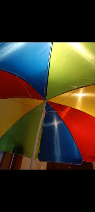 Sombrilla de playa multicolor