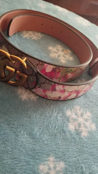 Cinturón Beige y Rosa Vintage