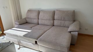 Sofá Cama 3 Lugares Bege