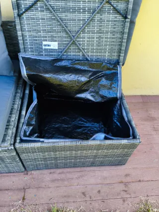 Conjunto Sofá Exterior Ratán Gris