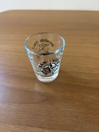 Bicchiere Brindisi Italia Mappa Militaria