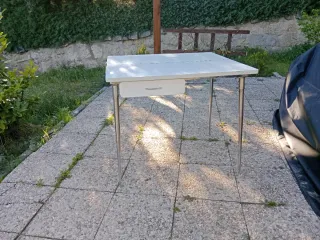 Mesa cocina vintage formica metal