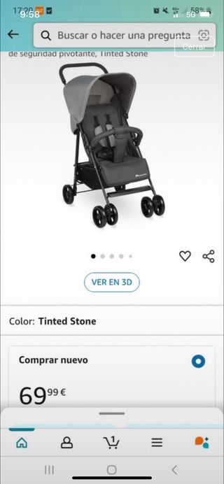 Silla de paseo bebé Tinted Stone