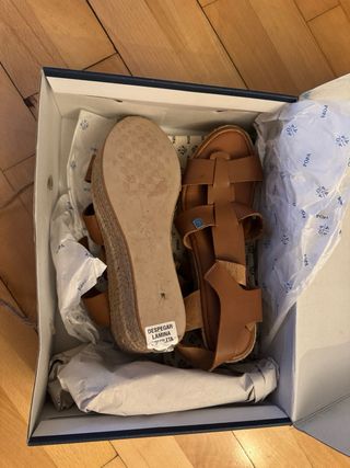 Cuñas esparto marrones nuevas