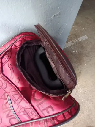 Maleta de viaje BAD&GOLF roja y marrón