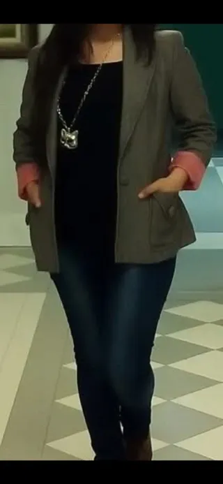 Blazer Iceberg Talla M Gris Rosa