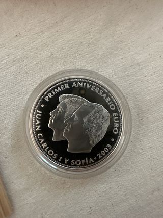 Moneda Plata 10€ Primer Aniversario Euro